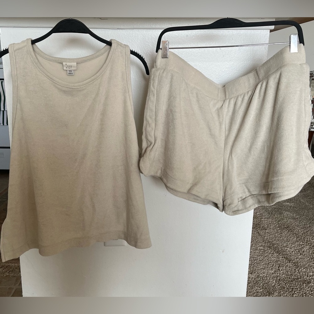 A New Day terrycloth tank and short set